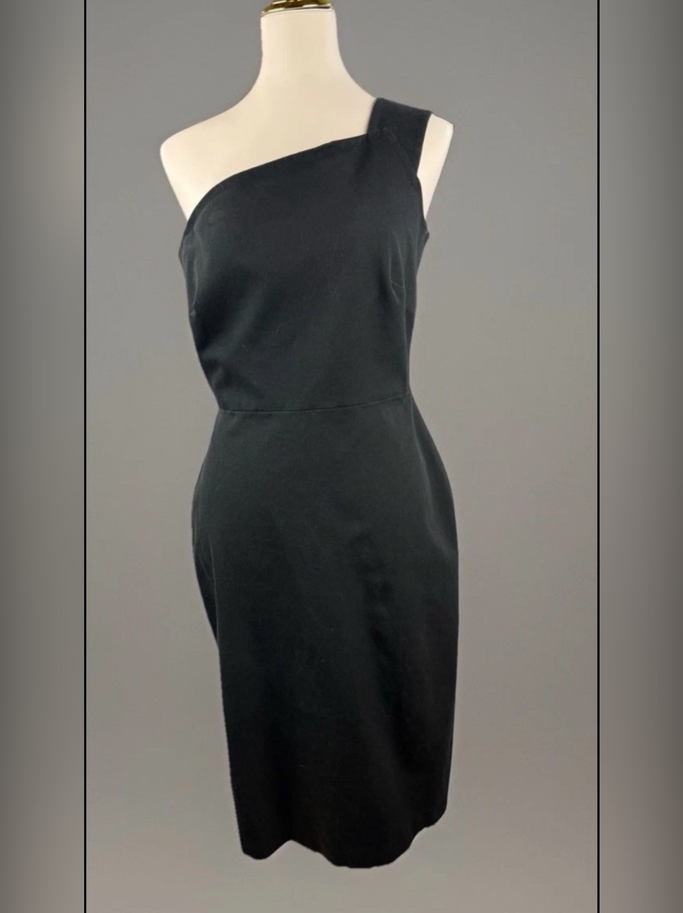 Roland Mouret for Banana Republic Sheath Dress Sz 12 One Shoulder Sleek Elegant